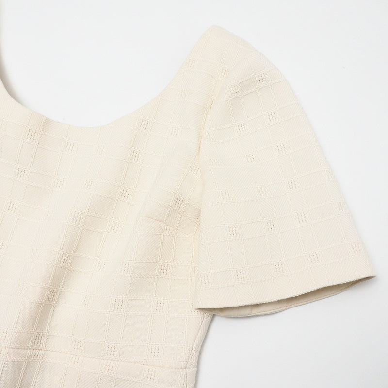 GUCCI one piece 631480 tweed Ivory Women 42 Used Authentic