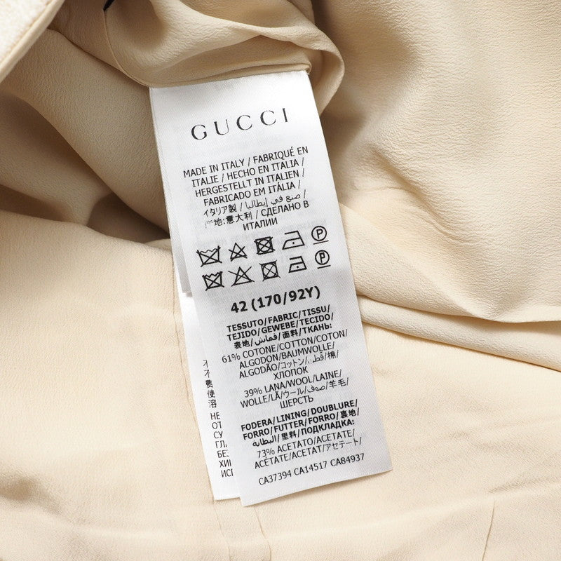 GUCCI one piece 631480 tweed Ivory Women 42 Used Authentic