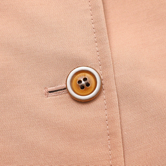 GUCCI tailored jacket 621256 55% cotton, 45% rayon Pink/Black/Gold Women 38�i160/84Y�j Used Authentic