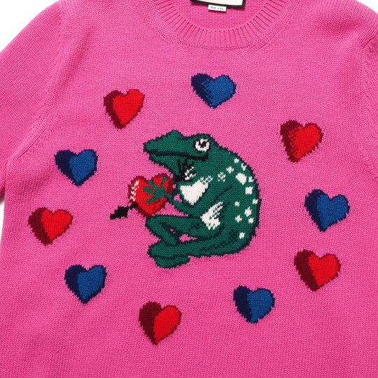 GUCCI sweater 579956 wool pink Women S Used Authentic
