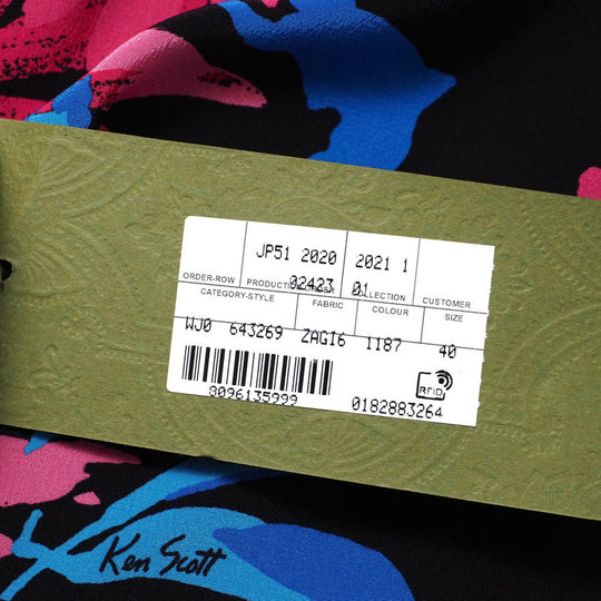 GUCCI blouse silk Pink/Black/Blue Women 40�i165/88Y�j Used Authentic