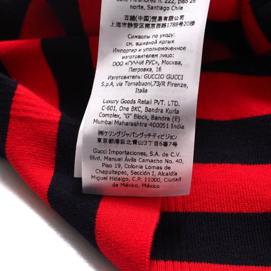 GUCCI one piece 657895 cotton Navy / Red Women M Used Authentic