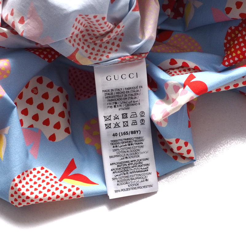 GUCCI one piece 663365 cotton Light blue Women 40 Used Authentic