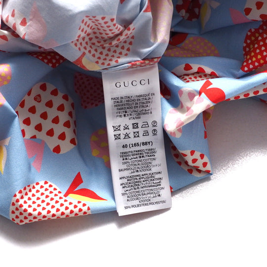 GUCCI one piece 663365 cotton Light blue Women 40 Used Authentic