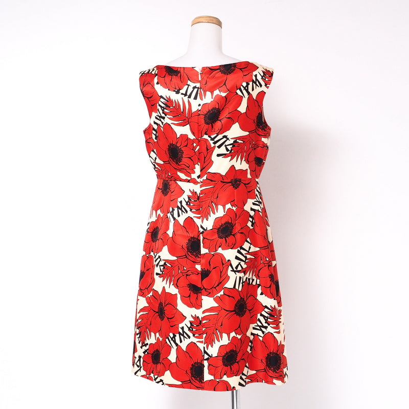 GUCCI one piece 631466 silk Red Women 40 Used Authentic