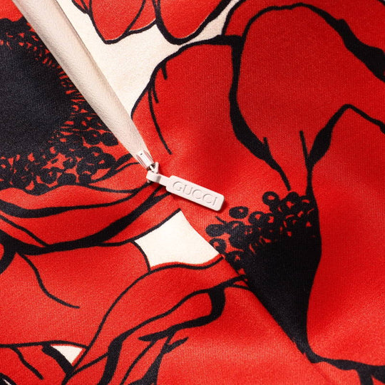 GUCCI one piece 631466 silk Red Women 40 Used Authentic