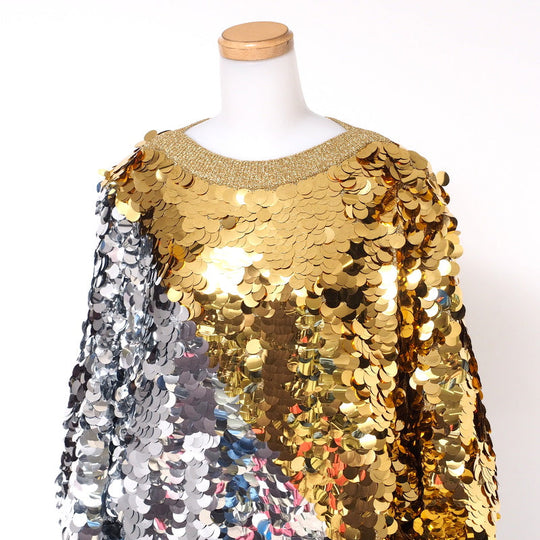GUCCI sweater 514521 knit Silver / Gold Women S Used Authentic
