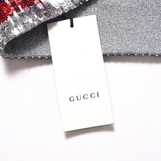 GUCCI sweater 514521 knit Silver / Gold Women S Used Authentic