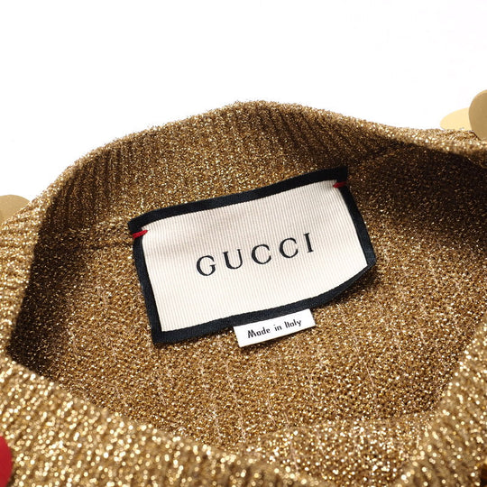 GUCCI sweater 514521 knit Silver / Gold Women S Used Authentic