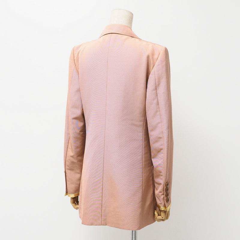 GUCCI tailored jacket 621256 cotton Pink/Black/Gold 42