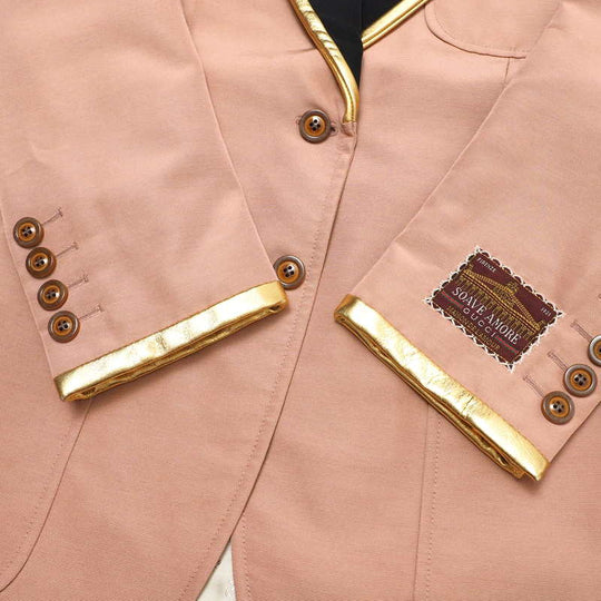 GUCCI tailored jacket 621256 cotton Pink/Black/Gold 42