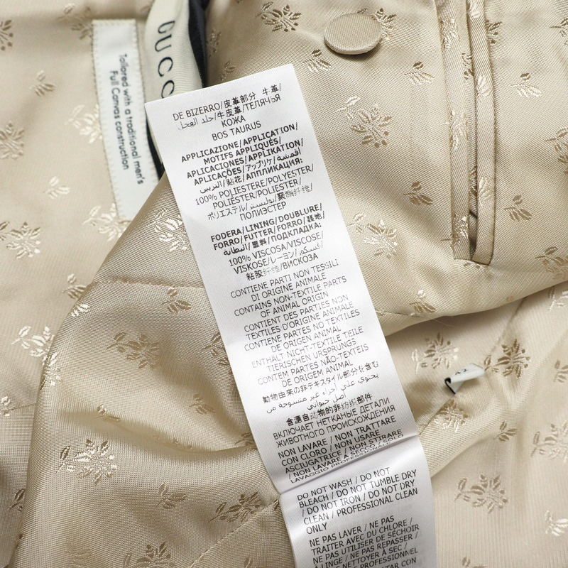 GUCCI tailored jacket 621256 cotton Pink/Black/Gold 42
