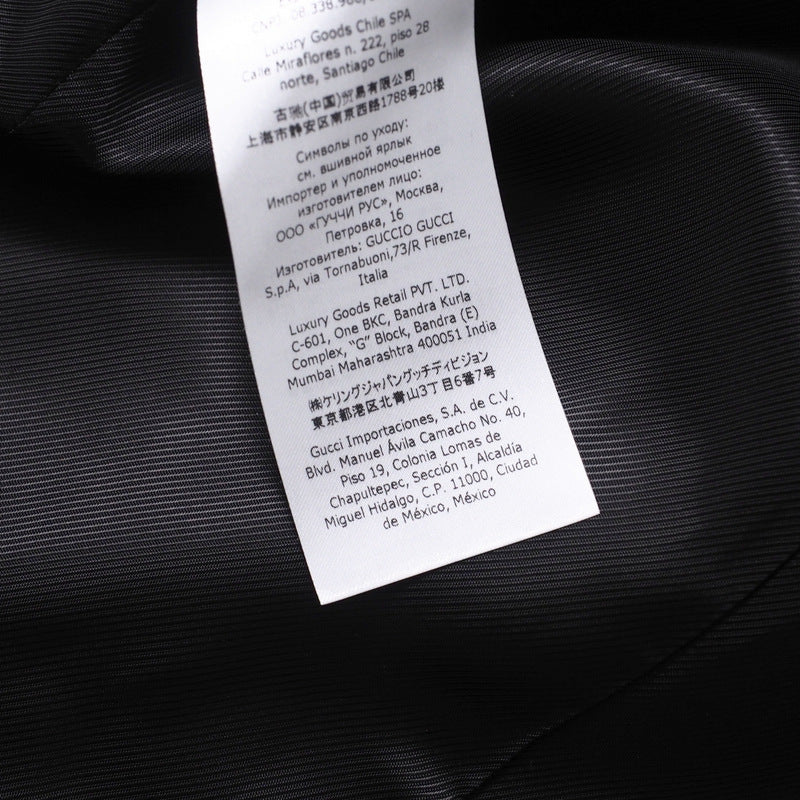 GUCCI coat 657054 wool Black/Gold button Women 36 Used Authentic