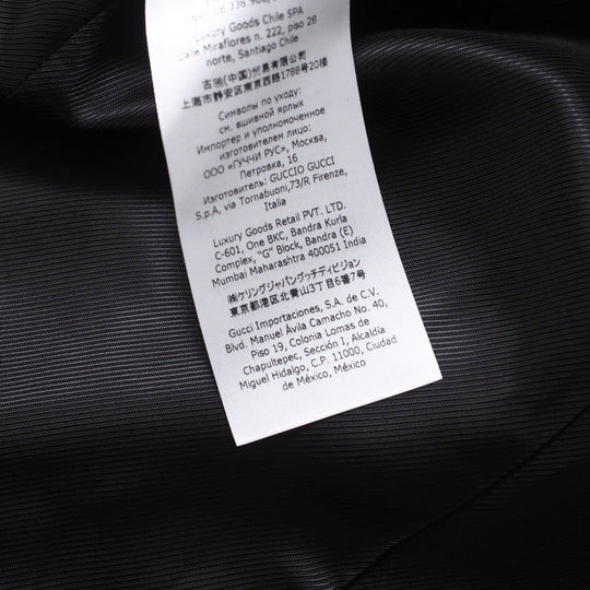 GUCCI coat 657054 wool Black/Gold button Women 36 Used Authentic