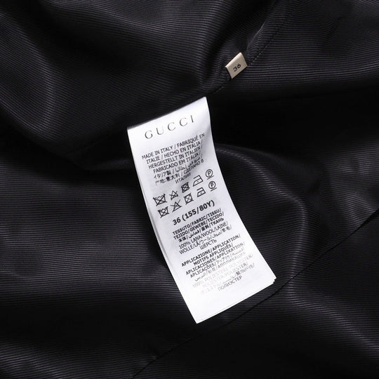GUCCI coat 657054 wool Black/Gold button Women 36 Used Authentic