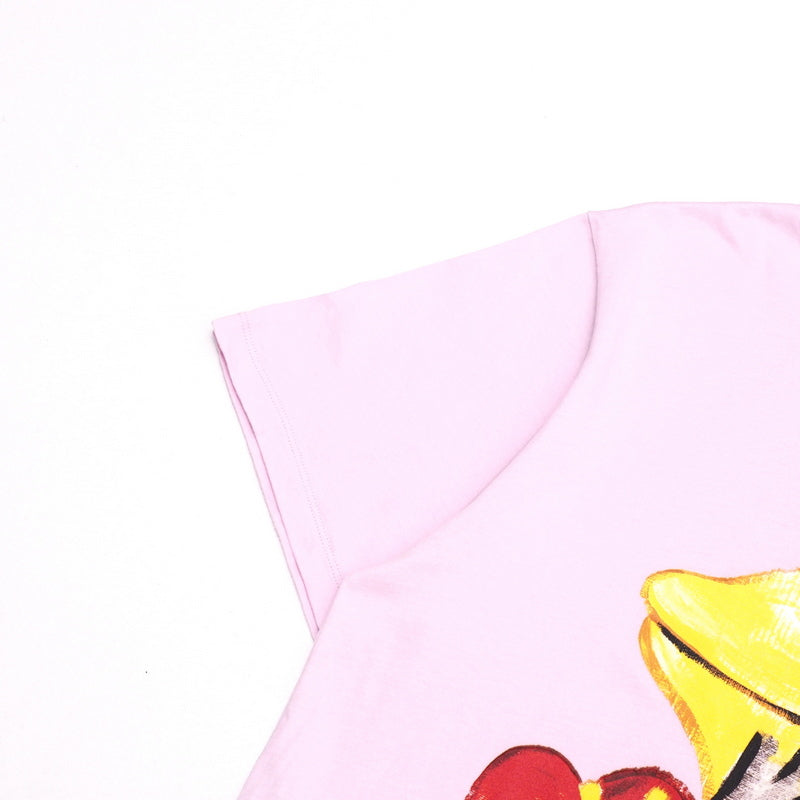 GUCCI Short sleeve T-shirt cotton pink mens M Used Authentic