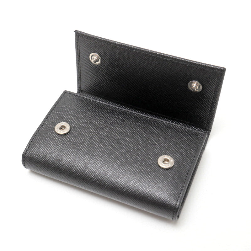 PRADA Key case Key holder  M25U leather black DEPOS unisex(Unisex) Used Authentic
