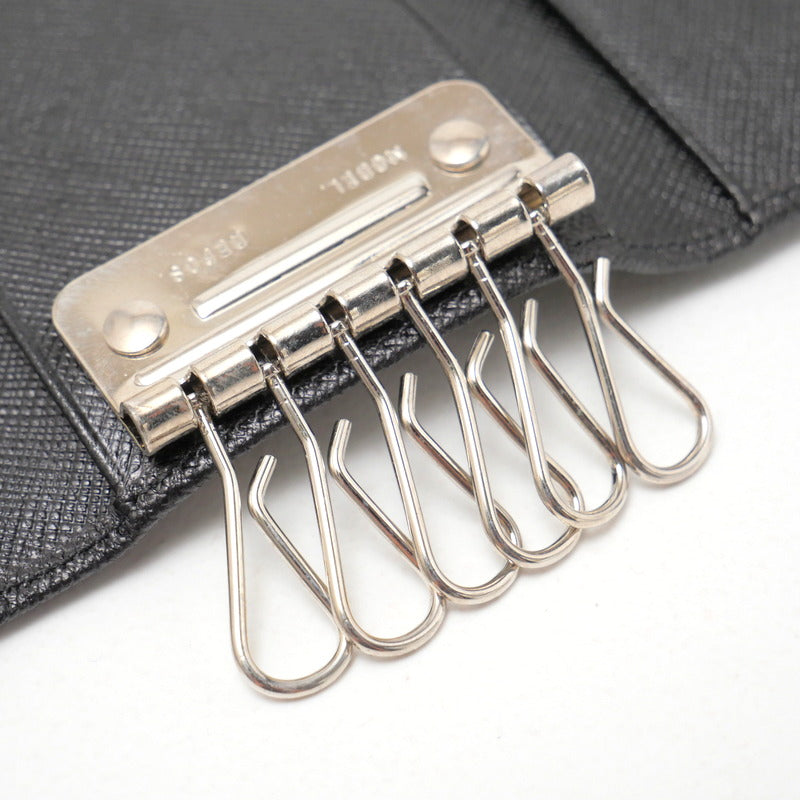 PRADA Key case Key holder  M25U leather black DEPOS unisex(Unisex) Used Authentic