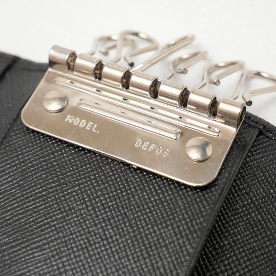 PRADA Key case Key holder  M25U leather black DEPOS unisex(Unisex) Used Authentic