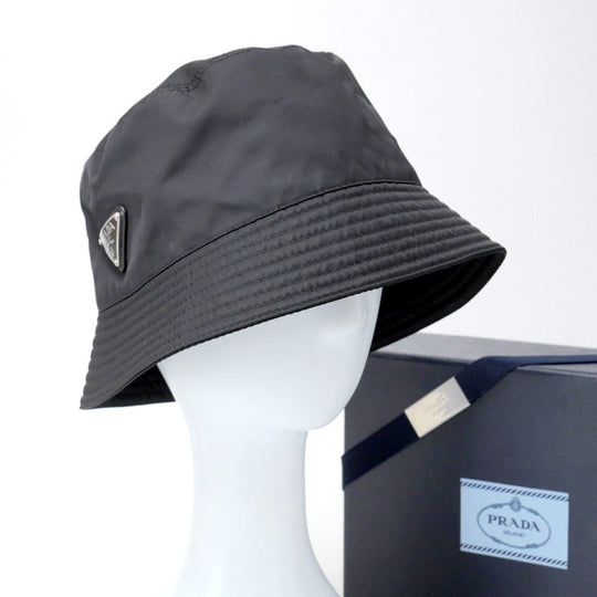 PRADA hat 2HC137 Nylon black unisex(Unisex) M Used Authentic