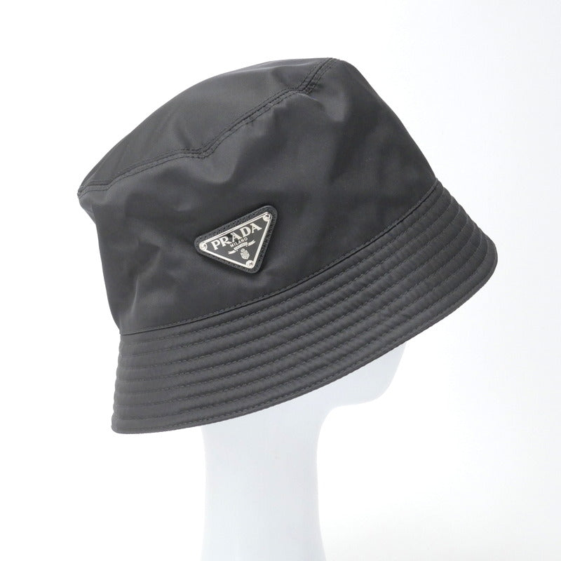 PRADA hat 2HC137 Nylon black unisex(Unisex) M Used Authentic