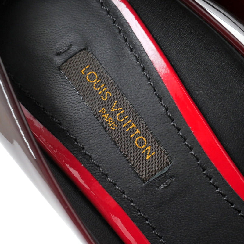 LOUIS VUITTON pumps NL0134 Patent leather Black / red Women 36 1/2 Used Authentic