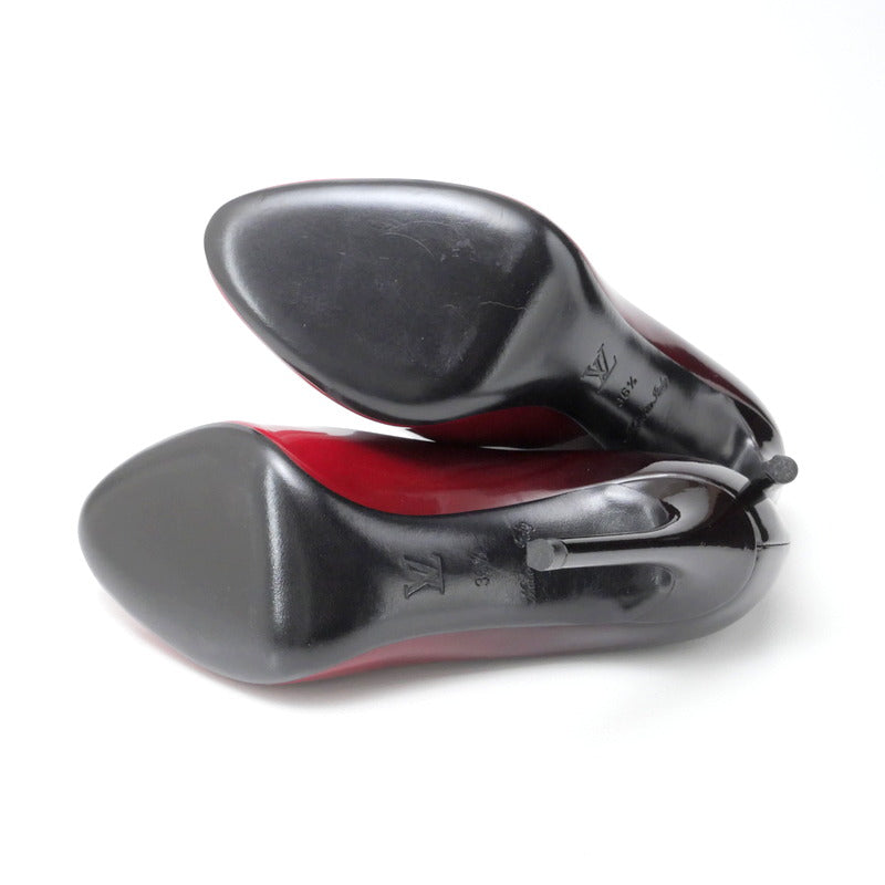 LOUIS VUITTON pumps NL0134 Patent leather Black / red Women 36 1/2 Used Authentic
