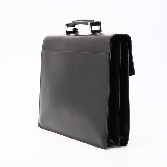 PRADA Briefcase VR0006 Calf leather (Saffiano leather) black Business bag Safiano mens Used Authentic