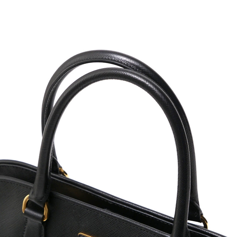 PRADA Handbag BN2558 leather black Safiano Women Used Authentic