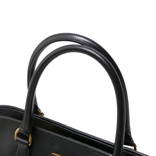 PRADA Handbag BN2558 leather black Safiano Women Used Authentic