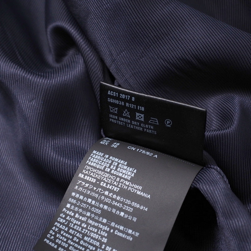 PRADA Jacket SGH038 Nylon Navy mens 46 Used Authentic