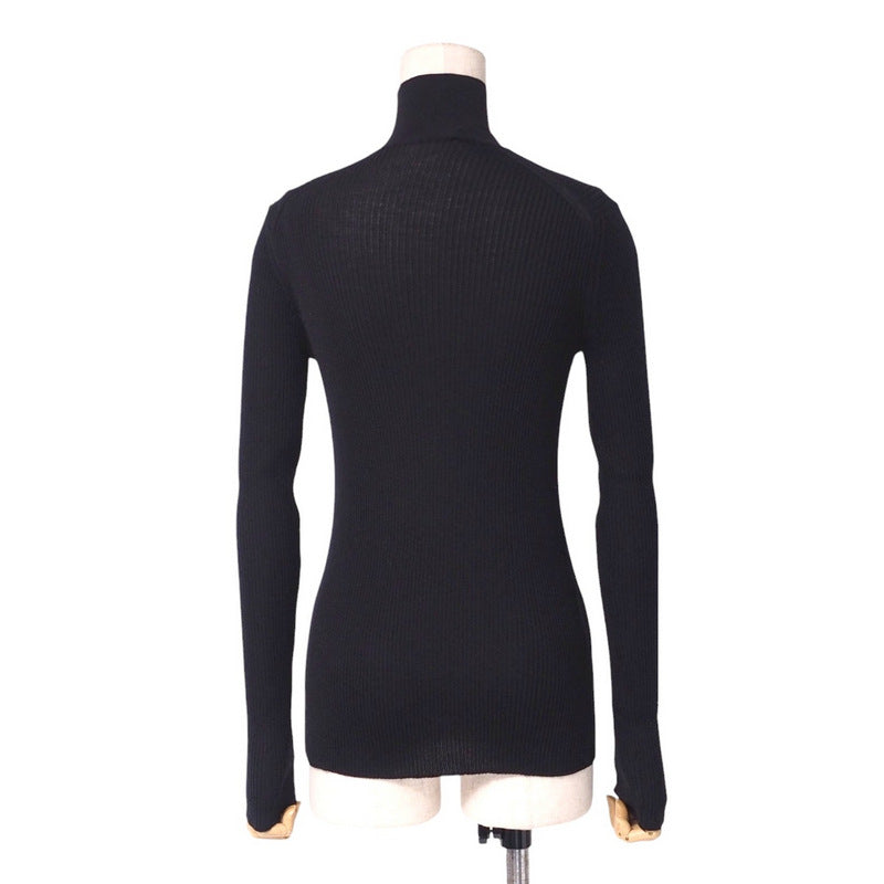 PRADA knit DNA945 knit black Women 36 Used Authentic