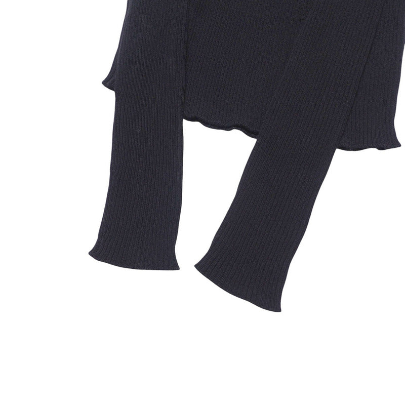 PRADA knit DNA945 knit black Women 36 Used Authentic