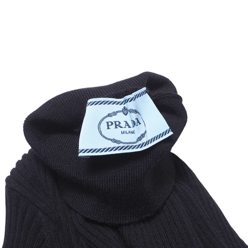 PRADA knit DNA945 knit black Women 36 Used Authentic