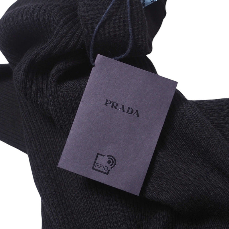 PRADA knit DNA945 knit black Women 36 Used Authentic