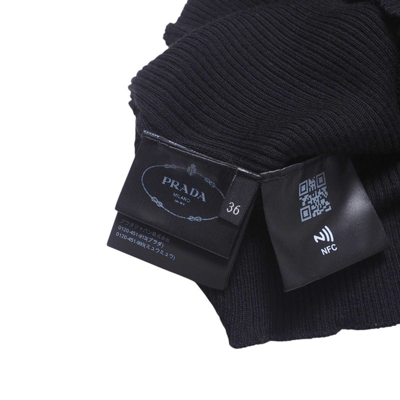 PRADA knit DNA945 knit black Women 36 Used Authentic