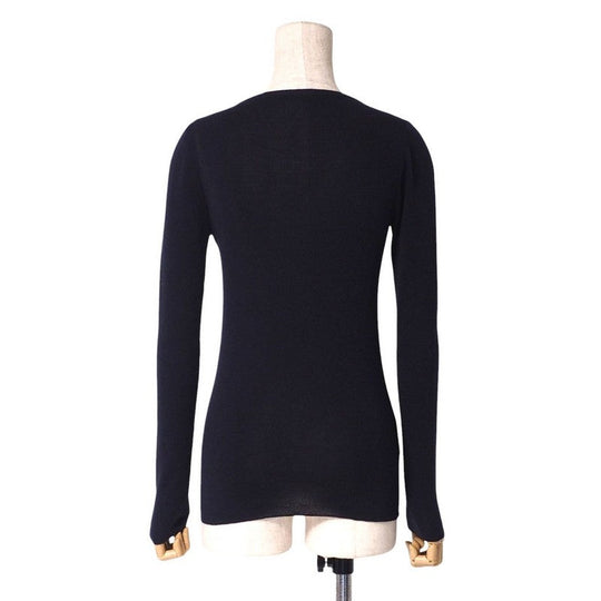 PRADA sweater P24621 1AGE knit Navy Women 40 Used Authentic