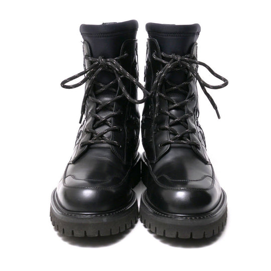 LOUIS VUITTON boots Leather x Rubber Monogram black Monogram landscape mens 8 Used Authentic