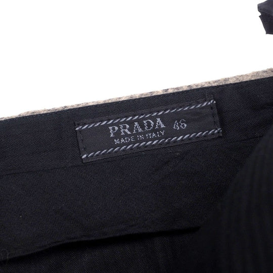 PRADA Pants UPA600 polyester Gray / beige mens 46 Used Authentic