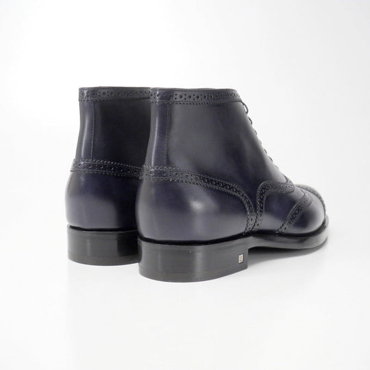 LOUIS VUITTON boots leather dark purple mens 7 1/2 Used Authentic