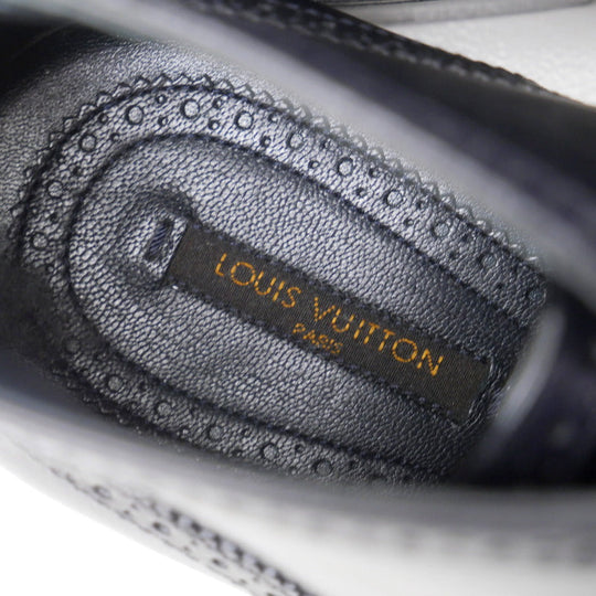 LOUIS VUITTON boots leather dark purple mens 7 1/2 Used Authentic