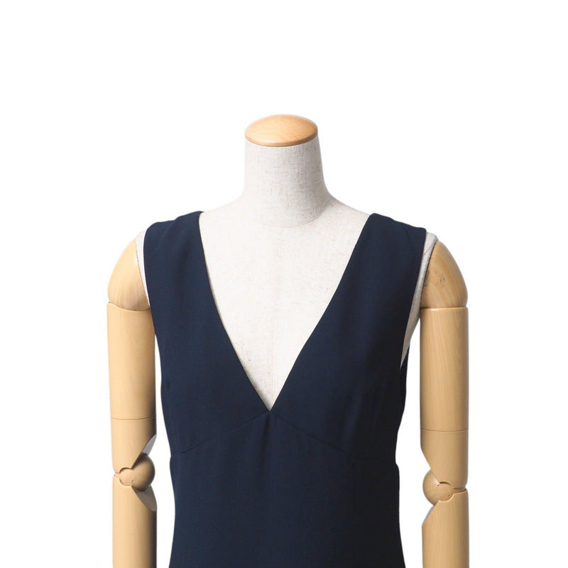 PRADA one piece DNA881 Acetate 72% Viscose Rayon 28% Navy Women 40 Used Authentic