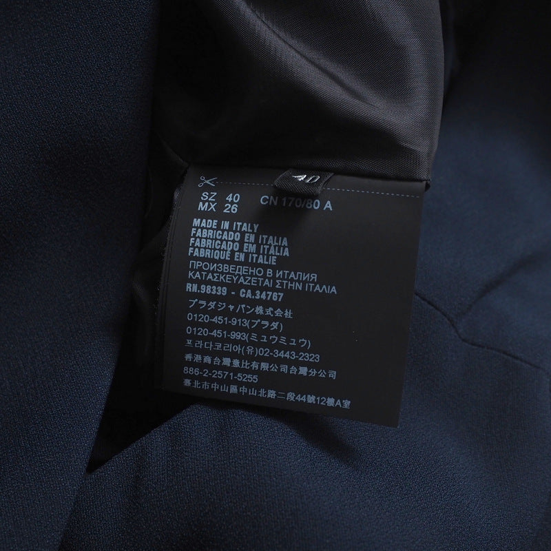 PRADA one piece DNA881 Acetate 72% Viscose Rayon 28% Navy Women 40 Used Authentic