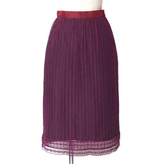 LOUIS VUITTON skirt race Wine red type Women 36 Used Authentic