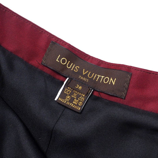 LOUIS VUITTON skirt race Wine red type Women 36 Used Authentic