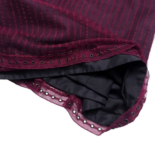 LOUIS VUITTON skirt race Wine red type Women 36 Used Authentic