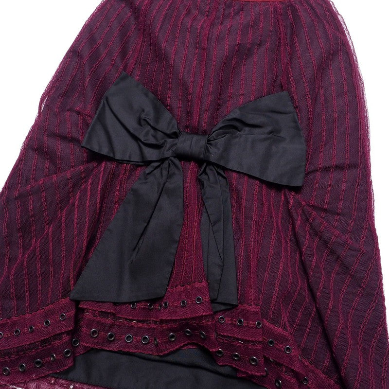 LOUIS VUITTON skirt race Wine red type Women 36 Used Authentic