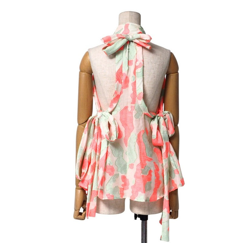LOUIS VUITTON blouse RW101B WQBL49S2Y cotton Green/pink type Women 36 Used Authentic