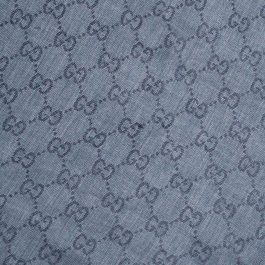 GUCCI shawl 283833 3G272 55% cotton, 45% silk Navy
