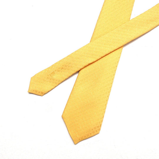 LOUIS VUITTON tie silk Yellow type mens Used Authentic